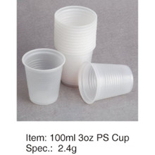 Popular Soft PS Plastic Cup Alta Calidad 3oz / 90ml